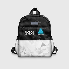 Детский рюкзак 3D с принтом RK900 CONNOR | КОННОР РК900 в городе Новоалтайск, 100% полиэстер | лямки с регулируемой длиной, сверху петелька, чтобы рюкзак можно было повесить на вешалку. Основное отделение закрывается на молнию, как и внешний карман. Внутри дополнительный карман. По бокам два дополнительных кармашка | Тематика изображения на принте: ai | android | connor | detroit | detroit become human | rk 800 | rk 900 | андроиды | детектив | игра | интерактивное кино | кара | коннор | маркус | роботы | фирменный стиль | экшн