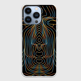 Чехол для iPhone 13 Pro с принтом Неоновое свечение в городе Новоалтайск,  |  | Тематика изображения на принте: необычная куртка | необычная футболка | неоновый принт | оригинальная куртка | оригинальный принт | психоделика | психоделический узор | психоделия | футболка оригинальная
