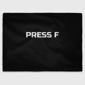 Плед 3D с принтом Футболка с надписью PRESS F в городе Новоалтайск, 100% полиэстер | закругленные углы, все края обработаны. Ткань не мнется и не растягивается | mem meme | press f | мем | мемас | мемы | надписью | чёрный | шрифт
