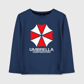 Детский лонгслив хлопок с принтом UMBRELLA CORP в городе Новоалтайск, 100% хлопок | круглый вырез горловины, полуприлегающий силуэт, длина до линии бедер | ada wong | biohazard | leon | nemesis | project resistance | raccoon city | re | re3 | resident evil | resident evil 3 | rpd | stars | umbrella | ада вонг | амбрелла | немезис | ужасы