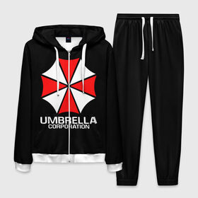 Мужской костюм 3D с принтом UMBRELLA CORP в городе Новоалтайск, 100% полиэстер | Манжеты и пояс оформлены тканевой резинкой, двухслойный капюшон со шнурком для регулировки, карманы спереди | ada wong | biohazard | leon | nemesis | project resistance | raccoon city | re | re3 | resident evil | resident evil 3 | rpd | stars | umbrella | ада вонг | амбрелла | немезис | ужасы