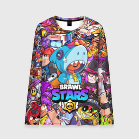 Мужской лонгслив 3D с принтом BRAWL STARS LEON SHARK | ЛЕОН АКУЛА в городе Новоалтайск, 100% полиэстер | длинные рукава, круглый вырез горловины, полуприлегающий силуэт | brawl stars | bull | colt | crow | leon | leon shark | shark | stars | акула | берли | ворон | динамайк | кольт | леон | леон акула | нита | спайк | шелли | эль примо