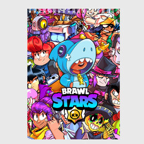 Скетчбук с принтом BRAWL STARS LEON SHARK в городе Новоалтайск, 100% бумага
 | 48 листов, плотность листов — 100 г/м2, плотность картонной обложки — 250 г/м2. Листы скреплены сверху удобной пружинной спиралью | brawl stars | bull | colt | crow | leon | leon shark | shark | stars | акула | берли | ворон | динамайк | кольт | леон | леон акула | нита | спайк | шелли | эль примо