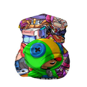 Бандана-труба 3D с принтом BRAWL STARS LEON в городе Новоалтайск, 100% полиэстер, ткань с особыми свойствами — Activecool | плотность 150‒180 г/м2; хорошо тянется, но сохраняет форму | brawl stars | bull | colt | crow | leon | leon shark | shark | stars | акула | берли | ворон | динамайк | кольт | леон | леон акула | нита | спайк | шелли | эль примо