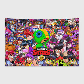 Флаг-баннер с принтом BRAWL STARS LEON в городе Новоалтайск, 100% полиэстер | размер 67 х 109 см, плотность ткани — 95 г/м2; по краям флага есть четыре люверса для крепления | brawl stars | bull | colt | crow | leon | leon shark | shark | stars | акула | берли | ворон | динамайк | кольт | леон | леон акула | нита | спайк | шелли | эль примо