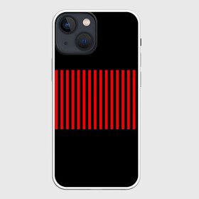 Чехол для iPhone 13 mini с принтом Red and Black Lines в городе Новоалтайск,  |  | black | black and red | hype | lines | red | красный | линии | черный