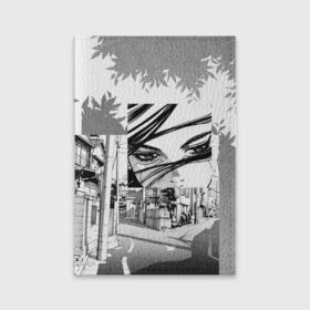 Обложка для паспорта матовая кожа с принтом sad manga в городе Новоалтайск, натуральная матовая кожа | размер 19,3 х 13,7 см; прозрачные пластиковые крепления | anime | manga | sad | tokyo | аниме | взгляд | глаза | грусть | девушка | дерево | дорога | листья | манга | одиночество | токио | улица | ч б | черно белые | япония