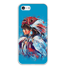 Чехол для iPhone 5/5S матовый с принтом Принцесса Мононоке в городе Новоалтайск, Силикон | Область печати: задняя сторона чехла, без боковых панелей | eboshi | ghibli | hayao | hime | lady | miyazaki | mononoke | princess | studio | аситака | волчица | гибли | дух леса | мононоке | моро | сан