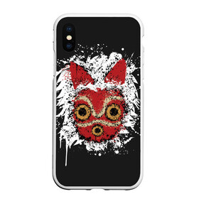 Чехол для iPhone XS Max матовый с принтом Princess Mononoke в городе Новоалтайск, Силикон | Область печати: задняя сторона чехла, без боковых панелей | eboshi | ghibli | hayao | hime | lady | miyazaki | mononoke | princess | studio | аситака | волчица | гибли | дух леса | мононоке | моро | сан
