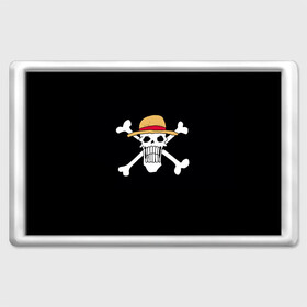 Магнит 45*70 с принтом вытянутый череп One Piece в городе Новоалтайск, Пластик | Размер: 78*52 мм; Размер печати: 70*45 | Тематика изображения на принте: lucy | luffy monkey | mugiwara | one piece | straw hat | большой куш | ван пис | луффи | одним куском