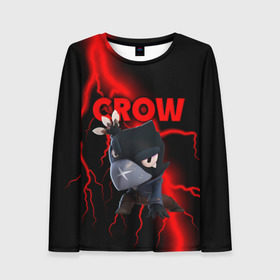 Женский лонгслив 3D с принтом Brawl Stars CROW в городе Новоалтайск, 100% полиэстер | длинные рукава, круглый вырез горловины, полуприлегающий силуэт | 8 bit | 8 бит | brawl | brawl stars | crow | leon | stars | бравл | бравл старс | браво старс | игра | компьютерная | кров | леон | онлайн | старс