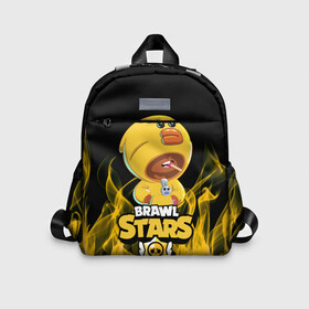 Детский рюкзак 3D с принтом BRAWL STARS SALLY LEON. в городе Новоалтайск, 100% полиэстер | лямки с регулируемой длиной, сверху петелька, чтобы рюкзак можно было повесить на вешалку. Основное отделение закрывается на молнию, как и внешний карман. Внутри дополнительный карман. По бокам два дополнительных кармашка | brawl stars | leon | moba | sally leon | бравл старс | жанр | игра | леон | утка