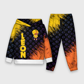 Детский костюм 3D (с толстовкой) с принтом BRAWL STARS SALLY LEON. в городе Новоалтайск,  |  | brawl stars | leon | moba | pattern | sally leon | бравл старс | жанр | игра | леон | паттерн | утка | черепа