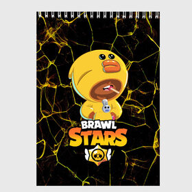 Скетчбук с принтом BRAWL STARS SALLY LEON в городе Новоалтайск, 100% бумага
 | 48 листов, плотность листов — 100 г/м2, плотность картонной обложки — 250 г/м2. Листы скреплены сверху удобной пружинной спиралью | brawl stars | leon | moba | sally leon | бравл старс | жанр | игра | леон | утка