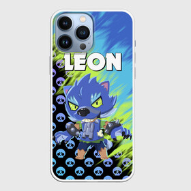 Чехол для iPhone 13 Pro Max с принтом BRAWL STARS ОБОРОТЕНЬ LEON. в городе Новоалтайск,  |  | Тематика изображения на принте: brawl stars | leon | moba | pattern | бравл старс | жанр | игра | леон | оборотень leon | паттерн | череп | черепа
