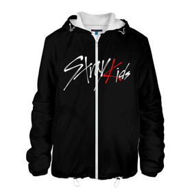 Мужская куртка 3D с принтом STRAY KIDS в городе Новоалтайск, ткань верха — 100% полиэстер, подклад — флис | прямой крой, подол и капюшон оформлены резинкой с фиксаторами, два кармана без застежек по бокам, один большой потайной карман на груди. Карман на груди застегивается на липучку | Тематика изображения на принте: skz | stray kids | бан чан | ли ноу | скз | стрей кидс | сынмин | уджин | феликс | хан | хёджин | чанбин