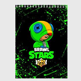 Скетчбук с принтом BRAWL STARS LEON в городе Новоалтайск, 100% бумага
 | 48 листов, плотность листов — 100 г/м2, плотность картонной обложки — 250 г/м2. Листы скреплены сверху удобной пружинной спиралью | brawl stars | bull | colt | crow | leon | leon shark | shark | stars | акула | берли | ворон | динамайк | кольт | леон | леон акула | нита | спайк | шелли | эль примо