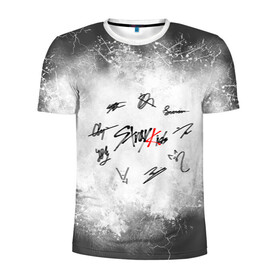 Мужская футболка 3D спортивная с принтом STRAY KIDS. в городе Новоалтайск, 100% полиэстер с улучшенными характеристиками | приталенный силуэт, круглая горловина, широкие плечи, сужается к линии бедра | skz | stray kids | бан чан | ли ноу | скз | стрей кидс | сынмин | уджин | феликс | хан | хёджин | чанбин