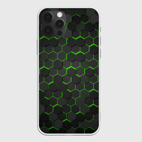 Чехол для iPhone 12 Pro Max с принтом OCTAGON зеленый в городе Новоалтайск, Силикон |  | neon octagon | octagon | зеленые соты | зеленые соты в неоне | неон | неоновые соты | шестиугольники