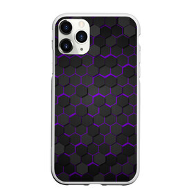 Чехол для iPhone 11 Pro Max матовый с принтом OCTAGON сиреневый в городе Новоалтайск, Силикон |  | Тематика изображения на принте: neon octagon | octagon | неон | неоновые соты | сиреневые соты | сиреневые соты в неоне | шестиугольники