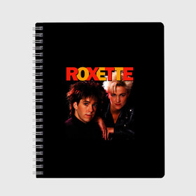 Тетрадь с принтом Roxette в городе Новоалтайск, 100% бумага | 48 листов, плотность листов — 60 г/м2, плотность картонной обложки — 250 г/м2. Листы скреплены сбоку удобной пружинной спиралью. Уголки страниц и обложки скругленные. Цвет линий — светло-серый
 | Тематика изображения на принте: pop | rock | roxette | мари фредрикссон | пер гессле | поп | поп рок. евро поп | рок | роксет | роксэт