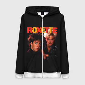 Женская толстовка 3D на молнии с принтом Roxette в городе Новоалтайск, 100% полиэстер | длина до линии бедра, манжеты и пояс оформлены мягкой тканевой резинкой, двухслойный капюшон со шнурком для регулировки, спереди молния, по бокам два кармана | pop | rock | roxette | мари фредрикссон | пер гессле | поп | поп рок. евро поп | рок | роксет | роксэт