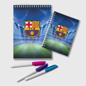 Блокнот с принтом FC Barcelona в городе Новоалтайск, 100% бумага | 48 листов, плотность листов — 60 г/м2, плотность картонной обложки — 250 г/м2. Листы скреплены удобной пружинной спиралью. Цвет линий — светло-серый
 | Тематика изображения на принте: barcelona | spain | барселона | испания