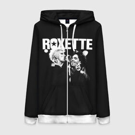 Женская толстовка 3D на молнии с принтом Roxette в городе Новоалтайск, 100% полиэстер | длина до линии бедра, манжеты и пояс оформлены мягкой тканевой резинкой, двухслойный капюшон со шнурком для регулировки, спереди молния, по бокам два кармана | pop | rock | roxette | мари фредрикссон | пер гессле | поп | поп рок. евро поп | рок | роксет | роксэт