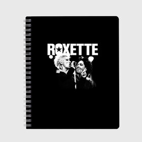 Тетрадь с принтом Roxette в городе Новоалтайск, 100% бумага | 48 листов, плотность листов — 60 г/м2, плотность картонной обложки — 250 г/м2. Листы скреплены сбоку удобной пружинной спиралью. Уголки страниц и обложки скругленные. Цвет линий — светло-серый
 | Тематика изображения на принте: pop | rock | roxette | мари фредрикссон | пер гессле | поп | поп рок. евро поп | рок | роксет | роксэт