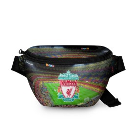 Поясная сумка 3D с принтом FC Liverpool в городе Новоалтайск, 100% полиэстер | плотная ткань, ремень с регулируемой длиной, внутри несколько карманов для мелочей, основное отделение и карман с обратной стороны сумки застегиваются на молнию | england | liverpool fc | англия | ливерпуль