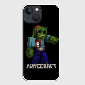Чехол для iPhone 13 mini с принтом MINECRAFT ЗОМБИ в городе Новоалтайск,  |  | game | minecraft | блоки | зомби | игра | квадраты | компьютерная игра | крипер | майнкрафт