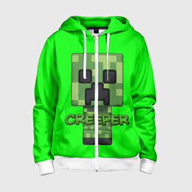 Детская толстовка 3D на молнии с принтом MINECRAFT CREEPER в городе Новоалтайск, 100% полиэстер |  манжеты и пояс оформлены широкой мягкой резинкой, двухслойный капюшон со шнурком для регулировки, спереди карманы и застежка-молния
 | Тематика изображения на принте: game | minecraft | блоки | игра | квадраты | компьютерная игра | крипер | майнкрафт