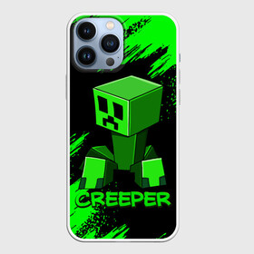Чехол для iPhone 13 Pro Max с принтом MINECRAFT CREEPER в городе Новоалтайск,  |  | Тематика изображения на принте: game | minecraft | блоки | игра | квадраты | компьютерная игра | крипер | майнкрафт