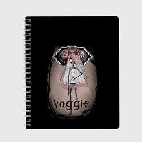Тетрадь с принтом Hazbin Hotel Vaggie в городе Новоалтайск, 100% бумага | 48 листов, плотность листов — 60 г/м2, плотность картонной обложки — 250 г/м2. Листы скреплены сбоку удобной пружинной спиралью. Уголки страниц и обложки скругленные. Цвет линий — светло-серый
 | Тематика изображения на принте: alastor | angel | charlie | dust | hazbin | hotel | husk | katie | pentious | sir | vaggie | аластор | вэгги | даст | кэти | отель | пентиус | сэр | хазбин | хаск | чарли | энджел