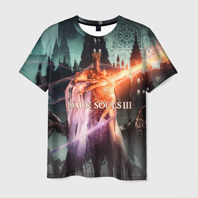 Мужская футболка 3D с принтом Dark Souls 3 Pontiff Sulyvahn в городе Новоалтайск, 100% полиэфир | прямой крой, круглый вырез горловины, длина до линии бедер | Тематика изображения на принте: action | art | dark | game | pontiff sulyvahn | rpg | souls | арт | босс | души | игра | понтифик саливан | рпг | тёмные | экшн