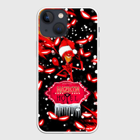 Чехол для iPhone 13 mini с принтом HAZBIN HOTEL НОВОГОДНИЙ. в городе Новоалтайск,  |  | 2020 | alastor | hazbin | hazbin hotel | hotel | snow | winter | аластор | зима | мультсериал | новый год | новый год 2020 | отель | отель хазбин | отель хазбин новогодний | снег | снежинки | хазбин