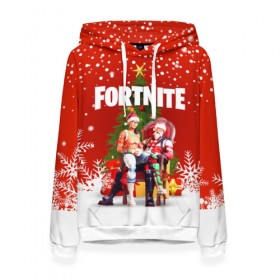 Женская толстовка 3D с принтом FORTNITE НОВОГОДНИЙ в городе Новоалтайск, 100% полиэстер  | двухслойный капюшон со шнурком для регулировки, мягкие манжеты на рукавах и по низу толстовки, спереди карман-кенгуру с мягким внутренним слоем. | 2020 | christmas | fortnite | fortnite 2 | fortnite x | marshmello | new year | ninja | santa | маршмелло | ниндзя | новогодний | новый год | санта | фортнайт | фортнайт 2 | фортнайт глава 2