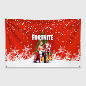 Флаг-баннер с принтом FORTNITE НОВОГОДНИЙ в городе Новоалтайск, 100% полиэстер | размер 67 х 109 см, плотность ткани — 95 г/м2; по краям флага есть четыре люверса для крепления | 2020 | christmas | fortnite | fortnite 2 | fortnite x | marshmello | new year | ninja | santa | маршмелло | ниндзя | новогодний | новый год | санта | фортнайт | фортнайт 2 | фортнайт глава 2