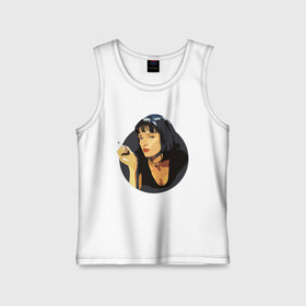 Детская майка хлопок с принтом Mia Pulp Fiction в городе Новоалтайск,  |  | mia | pulp | pulp fiction | quentin tarantino | tarantino | квентин тарантино | кино | криминальное чтиво | тарантино | тарентино | торентино | торрентино | фильм | чтиво