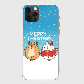 Чехол для iPhone 12 Pro Max с принтом Molang Merry Christmas в городе Новоалтайск, Силикон |  | Тематика изображения на принте: chicken | christmas | deer | korea | molang | newyear | piupiu | rabbit | smow | snowflakes | winter | год | зима | корея | кролик | моланг | новый | олень | пиу | рождество | снег | снежинка