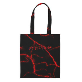 Шоппер 3D с принтом BAD VIBES FOREVER в городе Новоалтайск, 100% полиэстер | Плотность: 200 г/м2; Размер: 34×35 см; Высота лямок: 30 см | bad | forever | tentacion | vibes | xtentacion | xxxtentacion | бэд | вайбс | икс | тентасьён | тентасьон | форевер