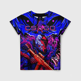 Детская футболка 3D с принтом CS GO hyper beast IMBAskin в городе Новоалтайск, 100% гипоаллергенный полиэфир | прямой крой, круглый вырез горловины, длина до линии бедер, чуть спущенное плечо, ткань немного тянется | Тематика изображения на принте: beast | cs | csgo | go | hyper | imba | imbaskin | kill | mega | rampage | skin | ultra | го | игры | кс | ксго