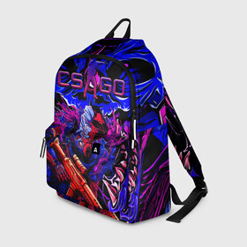 Рюкзак 3D с принтом CS GO hyper beast IMBAskin в городе Новоалтайск, 100% полиэстер | лямки с регулируемой длиной, сверху петелька, чтобы рюкзак можно было повесить на вешалку. Основное отделение закрывается на молнию, как и внешний карман. Внутри два дополнительных кармана, один из которых закрывается на молнию. По бокам два дополнительных кармашка | beast | cs | csgo | go | hyper | imba | imbaskin | kill | mega | rampage | skin | ultra | го | игры | кс | ксго