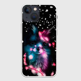 Чехол для iPhone 13 mini с принтом ЛИСЁНОК НОВОГОДНИЙ. в городе Новоалтайск,  |  | 2020 | snow | winter | гирлянда | зима | лиса | лисенок | новый год | новый год 2020 | снег