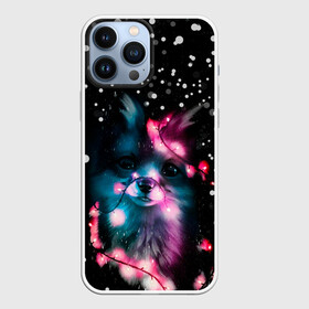 Чехол для iPhone 13 Pro Max с принтом ЛИСЁНОК НОВОГОДНИЙ. в городе Новоалтайск,  |  | Тематика изображения на принте: 2020 | snow | winter | гирлянда | зима | лиса | лисенок | новый год | новый год 2020 | снег