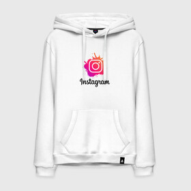 Мужская толстовка хлопок с принтом INSTAGRAM в городе Новоалтайск, френч-терри, мягкий теплый начес внутри (100% хлопок) | карман-кенгуру, эластичные манжеты и нижняя кромка, капюшон с подкладом и шнурком | Тематика изображения на принте: insta | instagram | instagramm | social | видео | инста | инстаграм | инстаграмм | приложение | социальная сеть | фото