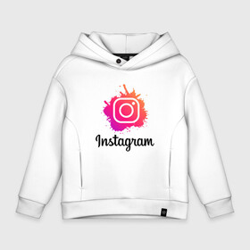 Детское худи Oversize хлопок с принтом INSTAGRAM в городе Новоалтайск, френч-терри — 70% хлопок, 30% полиэстер. Мягкий теплый начес внутри —100% хлопок | боковые карманы, эластичные манжеты и нижняя кромка, капюшон на магнитной кнопке | insta | instagram | instagramm | social | видео | инста | инстаграм | инстаграмм | приложение | социальная сеть | фото