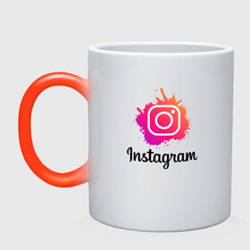 Кружка хамелеон с принтом INSTAGRAM в городе Новоалтайск, керамика | меняет цвет при нагревании, емкость 330 мл | Тематика изображения на принте: insta | instagram | instagramm | social | видео | инста | инстаграм | инстаграмм | приложение | социальная сеть | фото