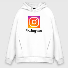 Мужское худи Oversize хлопок с принтом INSTAGRAM в городе Новоалтайск, френч-терри — 70% хлопок, 30% полиэстер. Мягкий теплый начес внутри —100% хлопок | боковые карманы, эластичные манжеты и нижняя кромка, капюшон на магнитной кнопке | insta | instagram | instagramm | social | видео | инста | инстаграм | инстаграмм | приложение | социальная сеть | фото