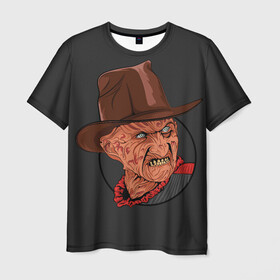 Мужская футболка 3D с принтом Freddy Krueger в городе Новоалтайск, 100% полиэфир | прямой крой, круглый вырез горловины, длина до линии бедер | freddy krueger | friday the 13th | пятница 13 | фредди крюгер